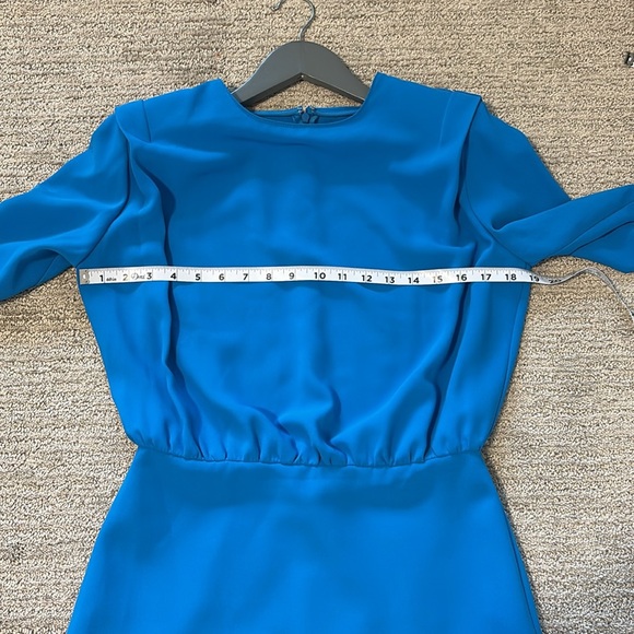 Amanda Uprichard Blue Long Sleeve Dress - Picture 9 of 9